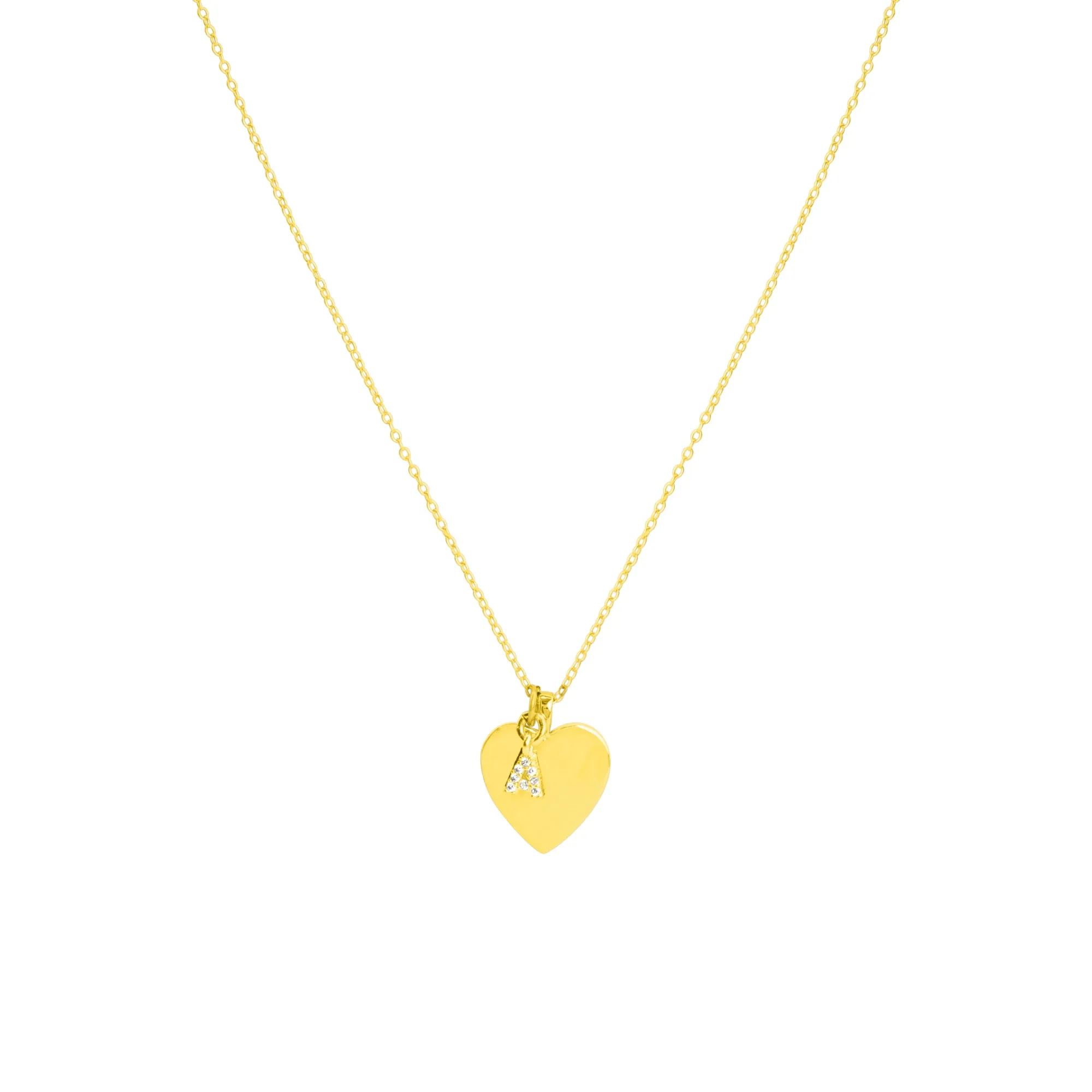 LOVE TOKEN INITIAL NECKLACE GOLD