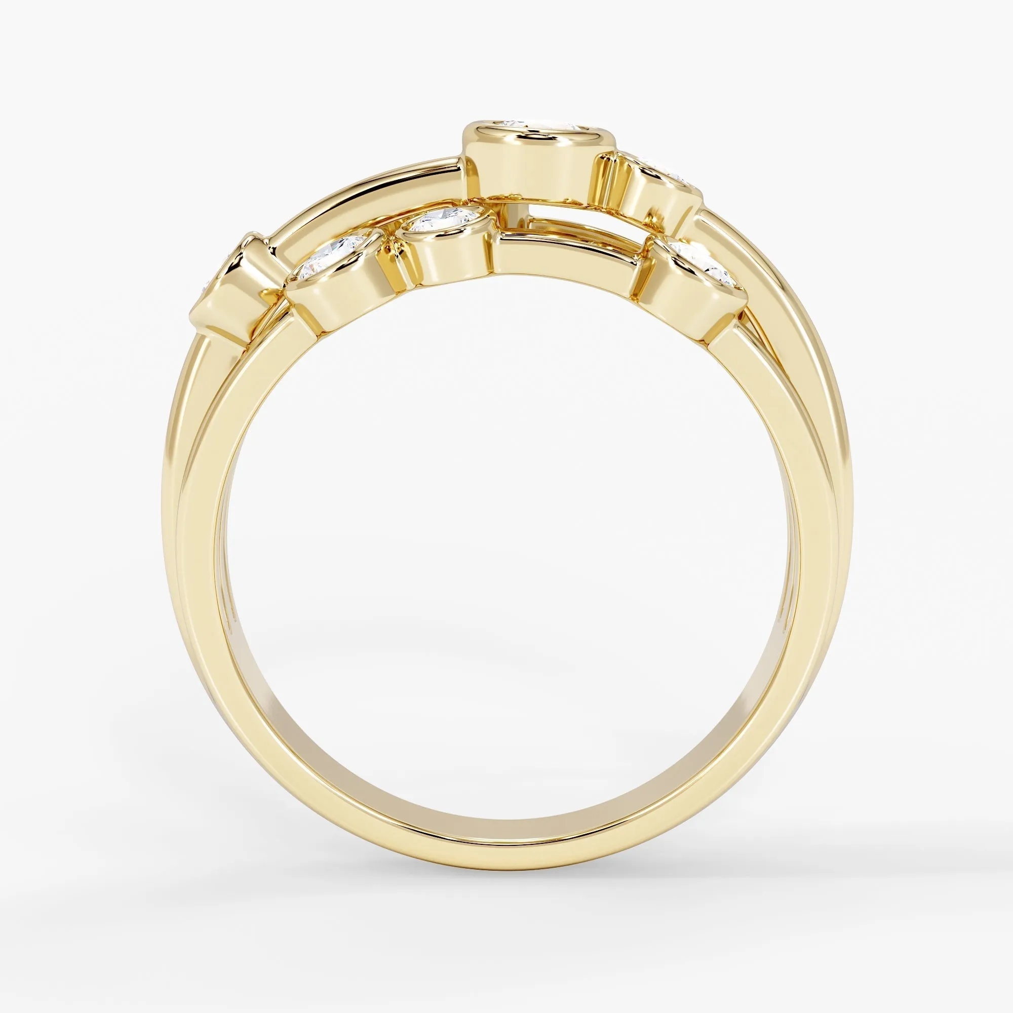 Luna Raindrop Maxi Ring 18K Yellow Gold