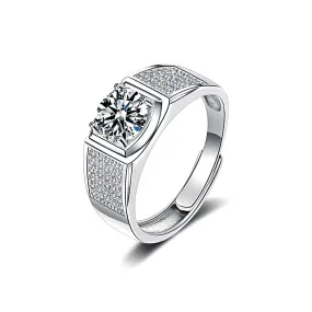 Men's Ring Full Star Moissanite Diamond Ring