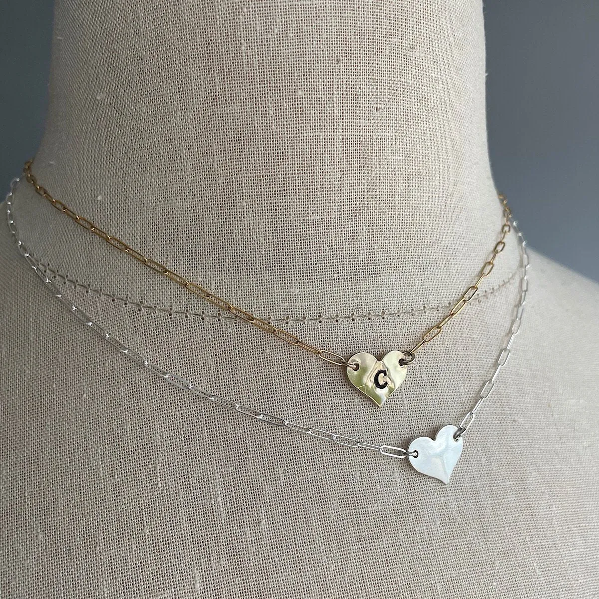 Mini Heart Initial Choker