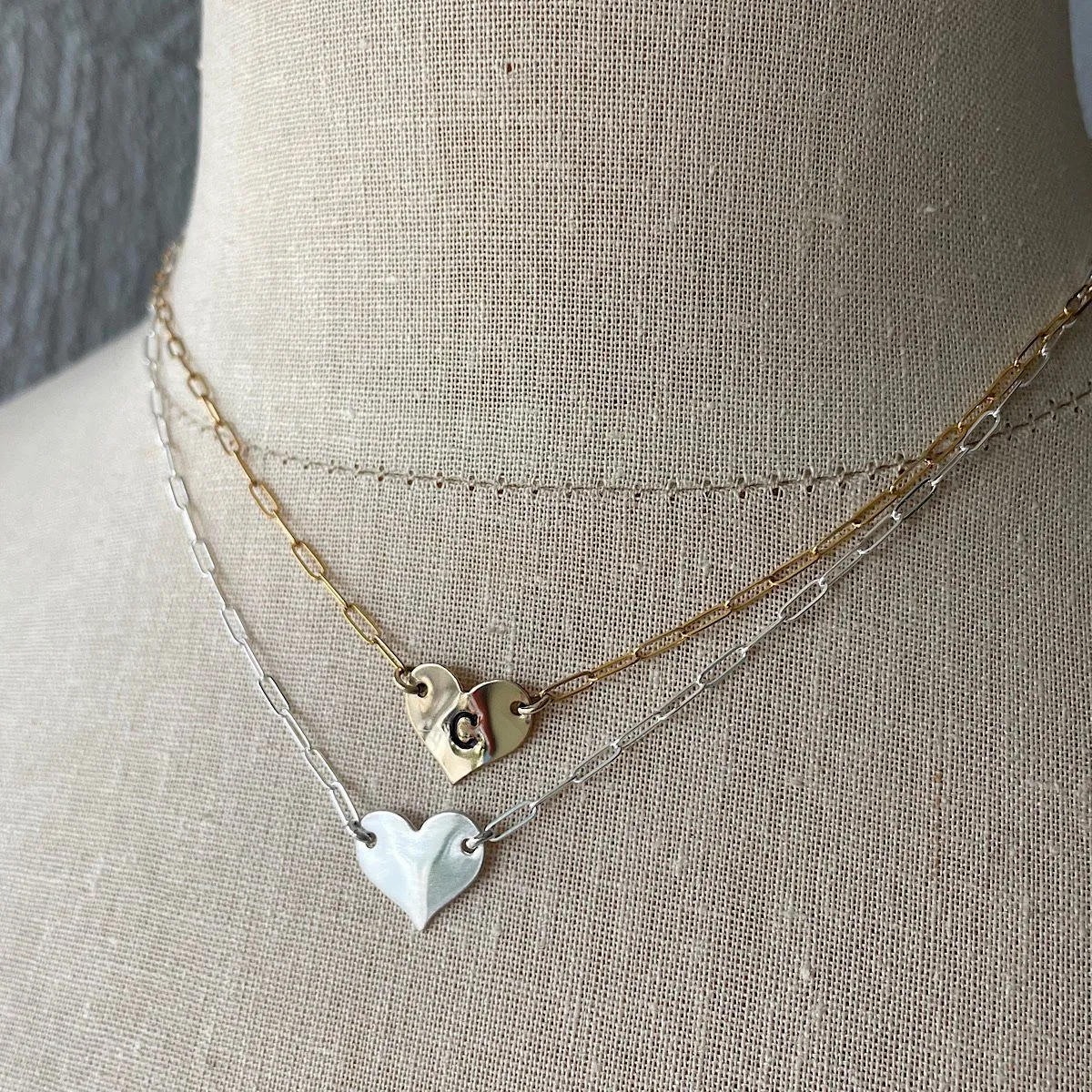 Mini Heart Initial Choker