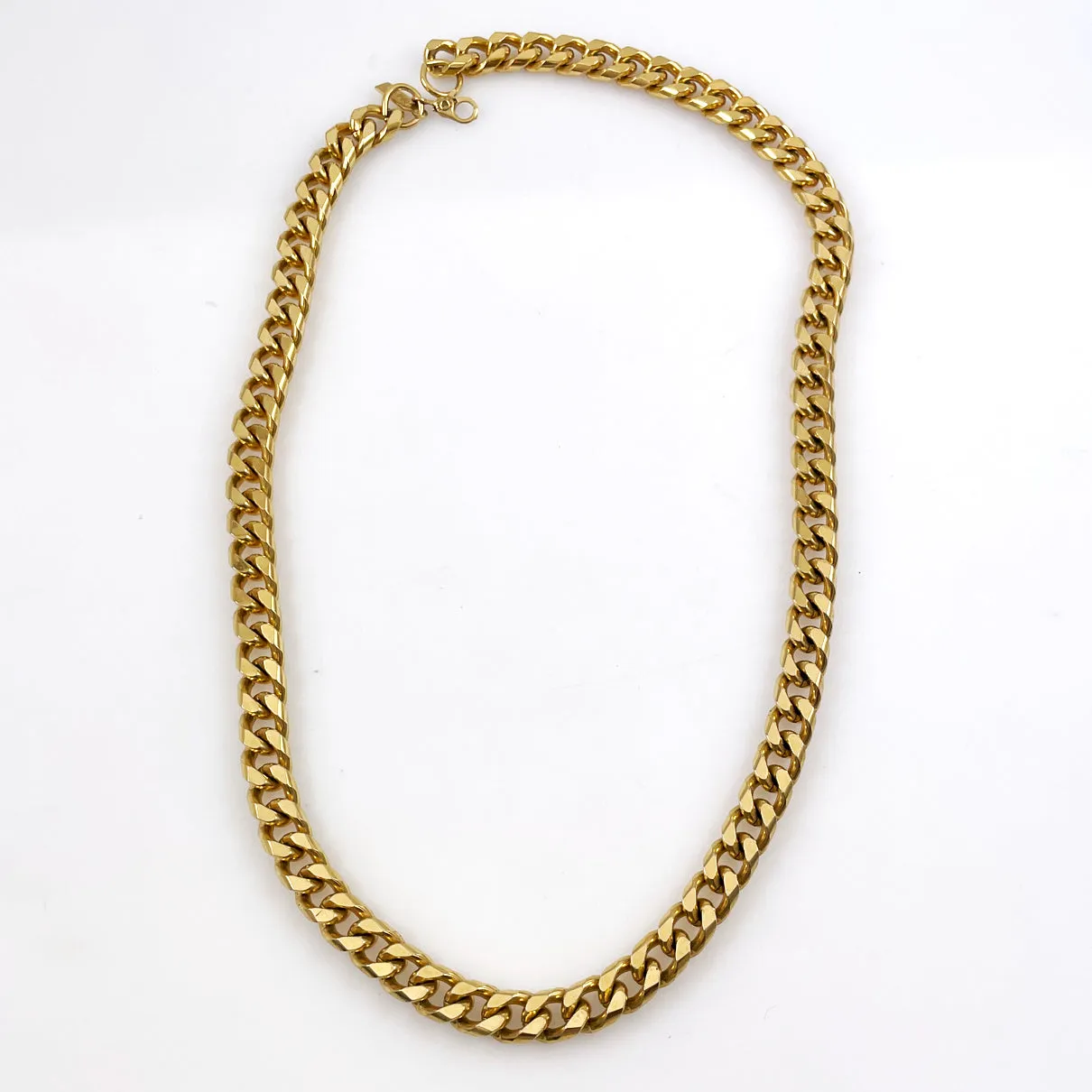 Monet Flat Cuban Gold Chain Necklace