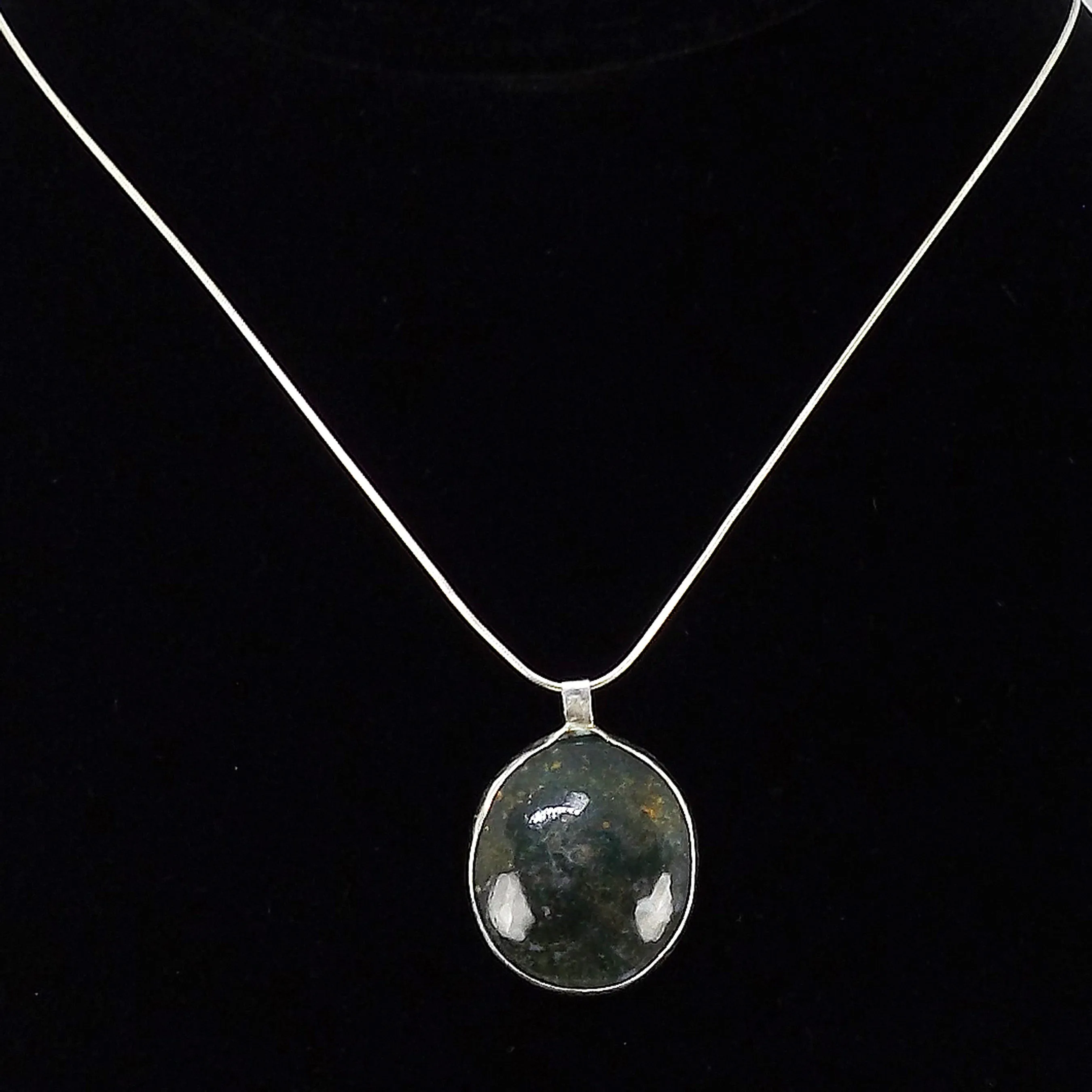 Moss Agate in Sterling Silver