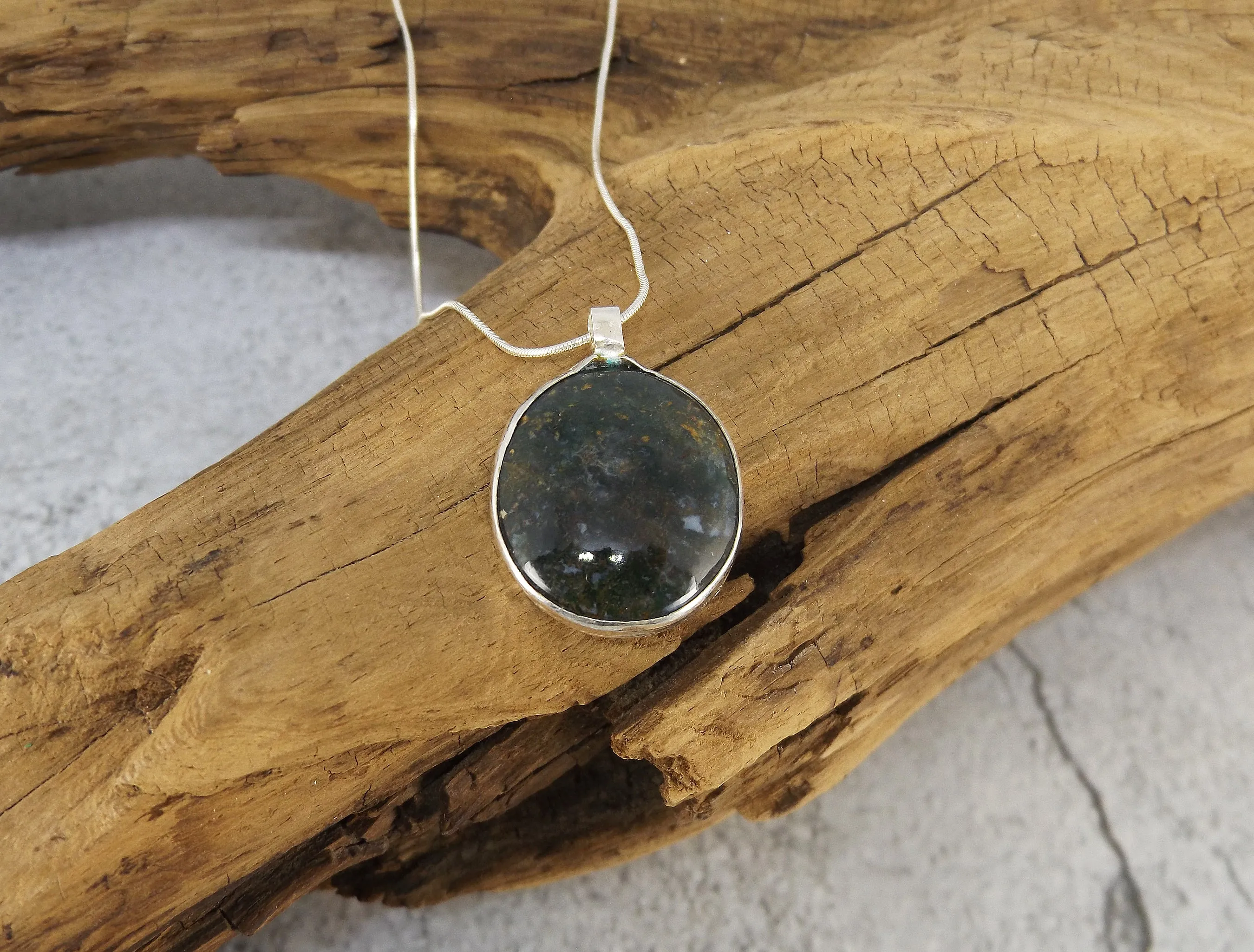 Moss Agate in Sterling Silver