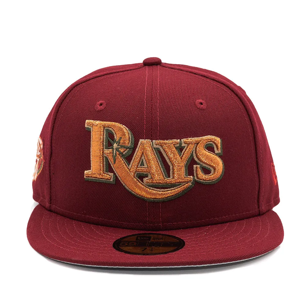 NEW ERA X FRESH RAGS 59FIFTY TAMPA BAY RAYS SCRIPT 25 Anniversary - Holiday Berries & Pine