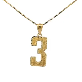 Numeric Gold Pendant - 10K Yellow Gold