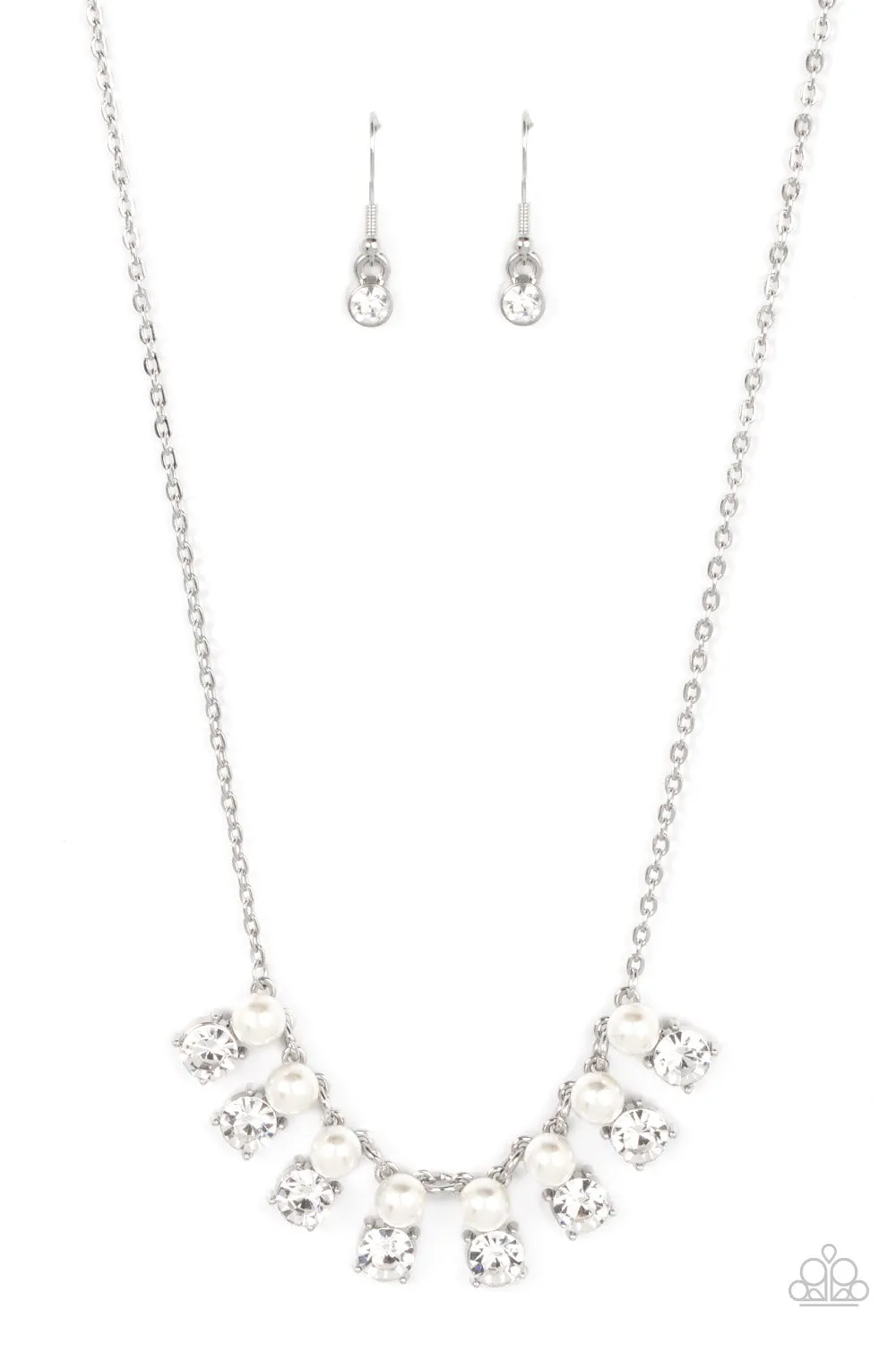 Paparazzi Dashingly Duchess - White Pearl Necklace