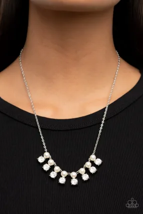 Paparazzi Dashingly Duchess - White Pearl Necklace