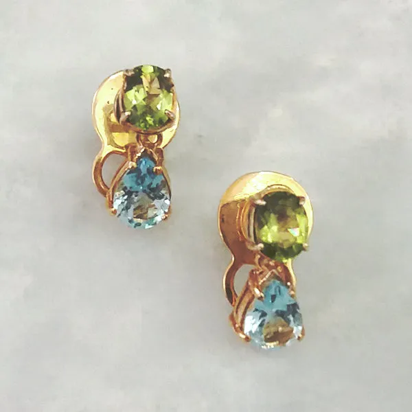 Peridot & Blue Topaz Separates Earrings