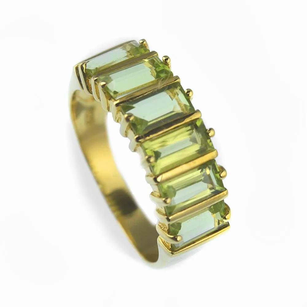 Peridot Baguette Ring