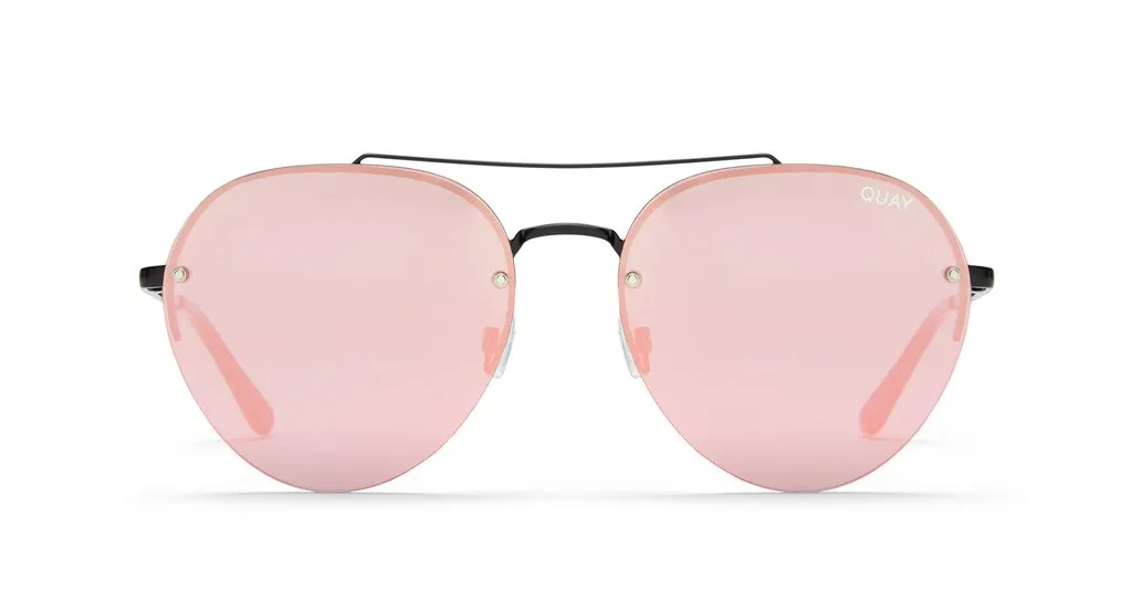 Quay Somerset Aviator Sunglasses Pink