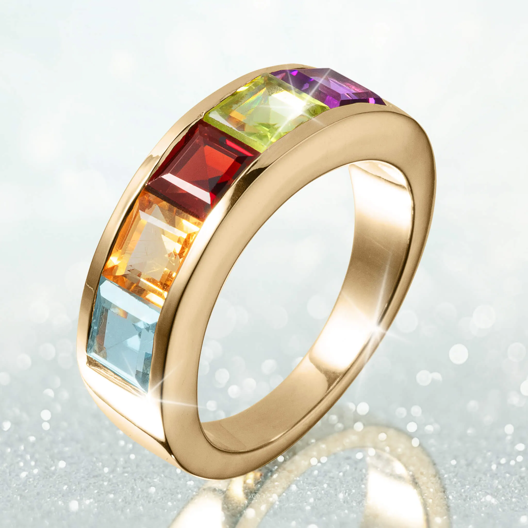 Radiant Rainbow Ladies Ring