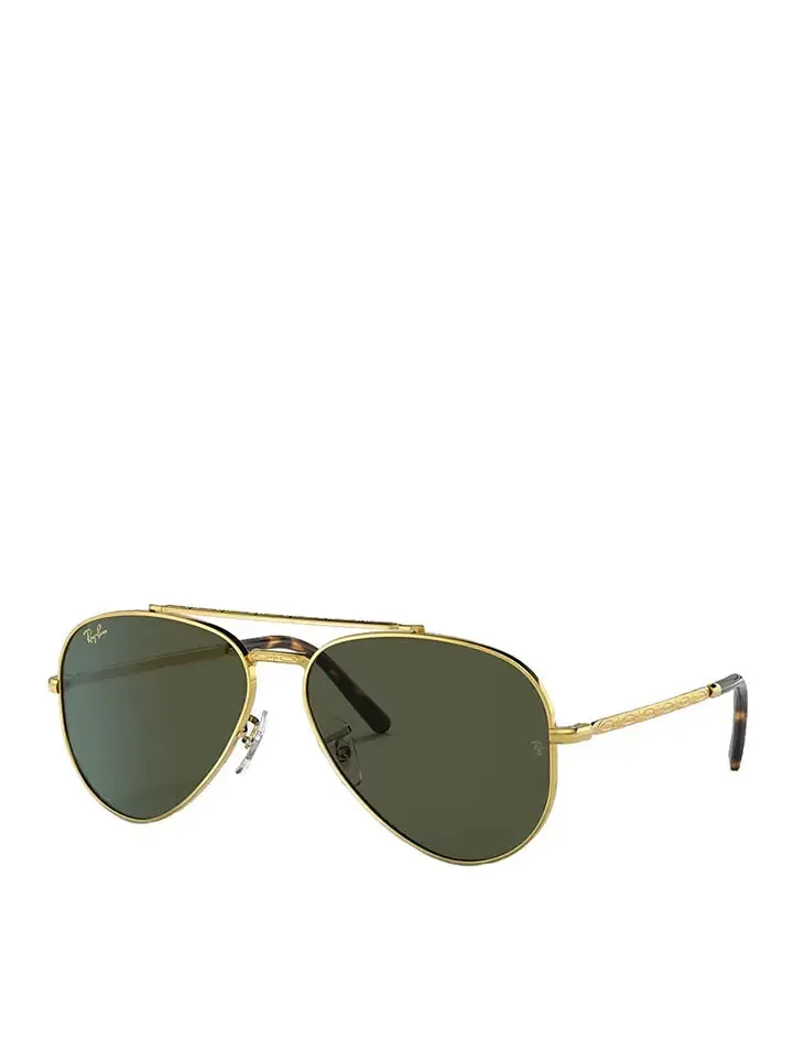 Ray-Ban RB3625 135 58 New Aviator Sunglasses Legend Gold / Green