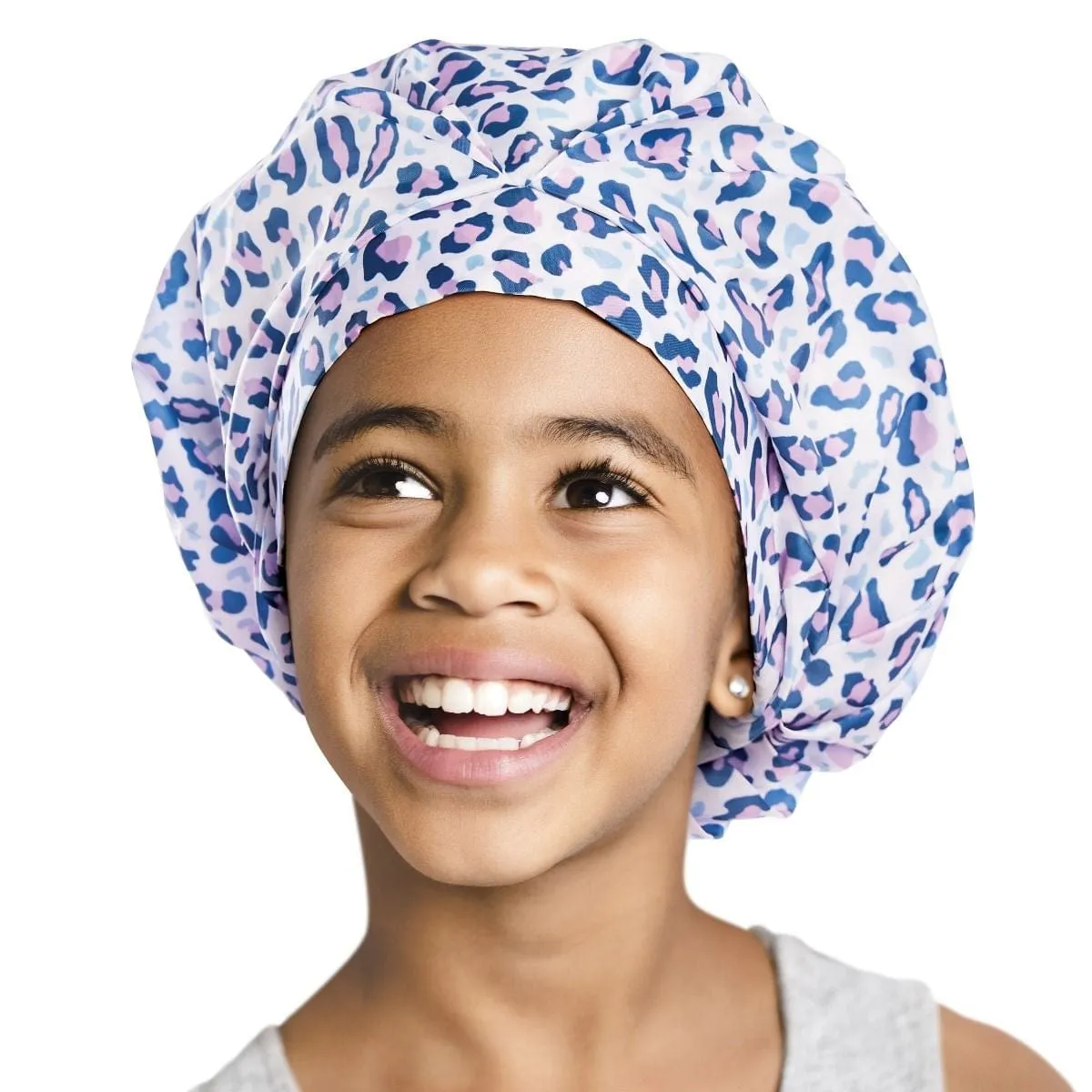 RED BY KISS | Kids Satin Premium Shower Cap Leopard HJ22