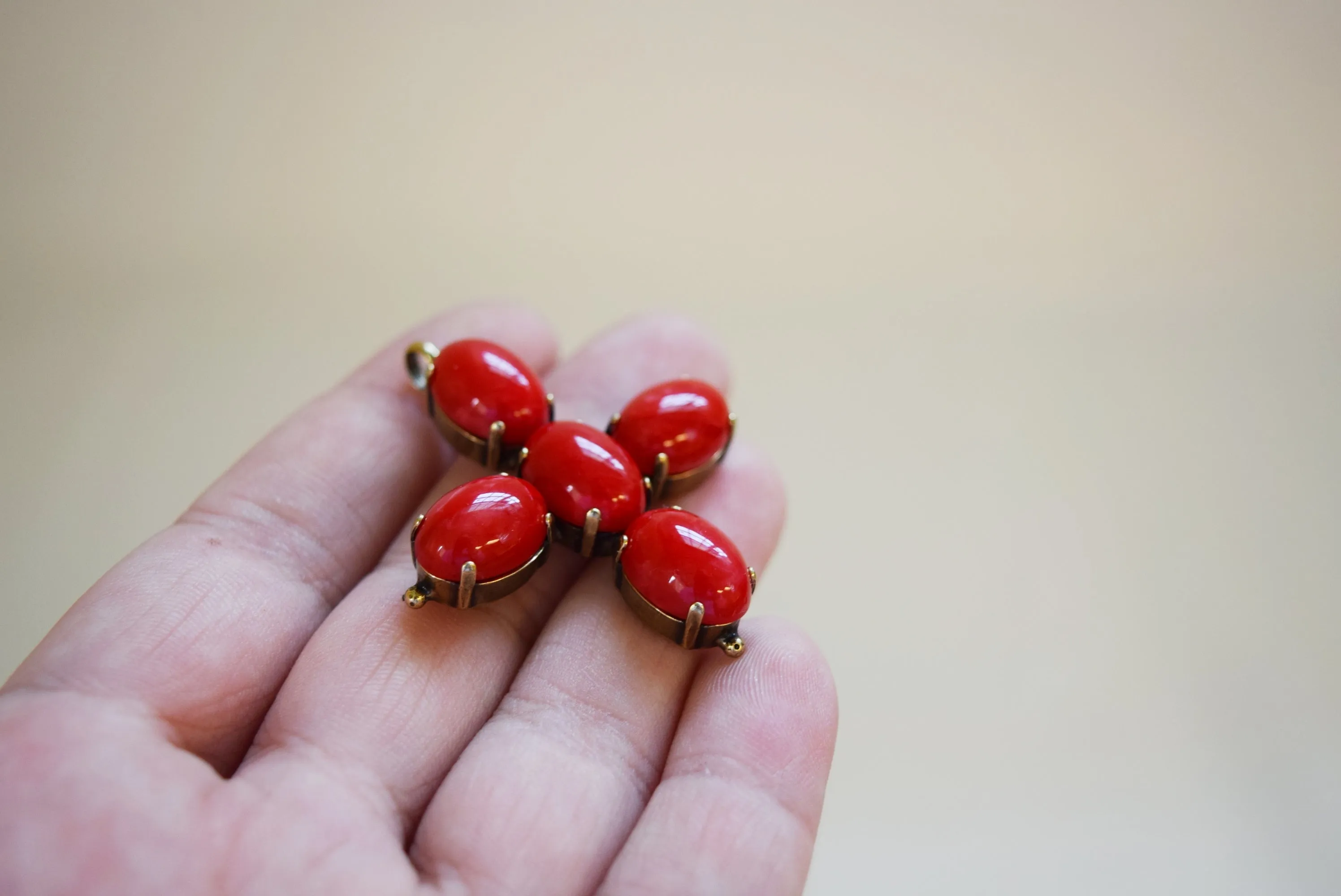 Red Coral Cross Pendant or Necklace