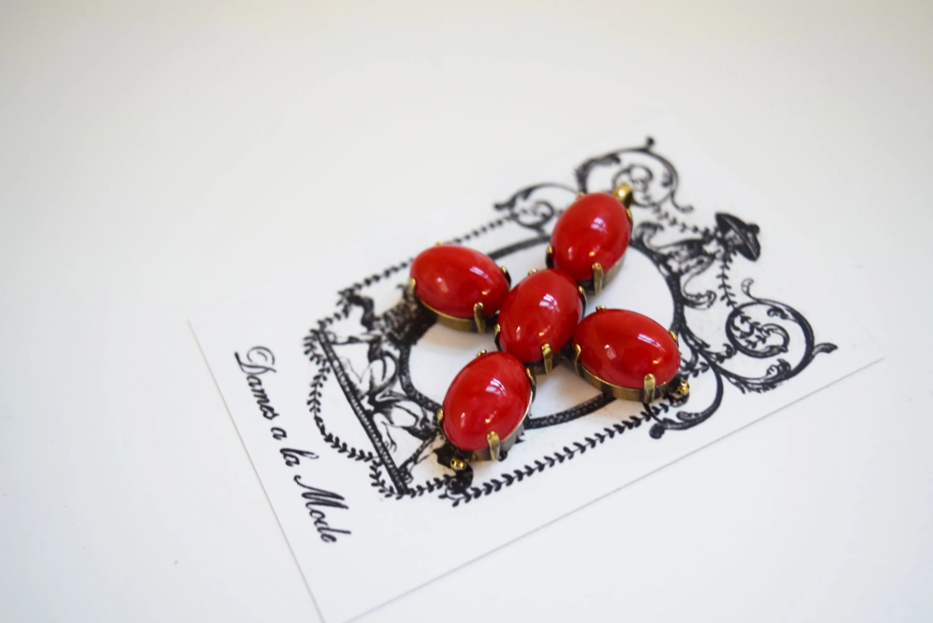 Red Coral Cross Pendant or Necklace