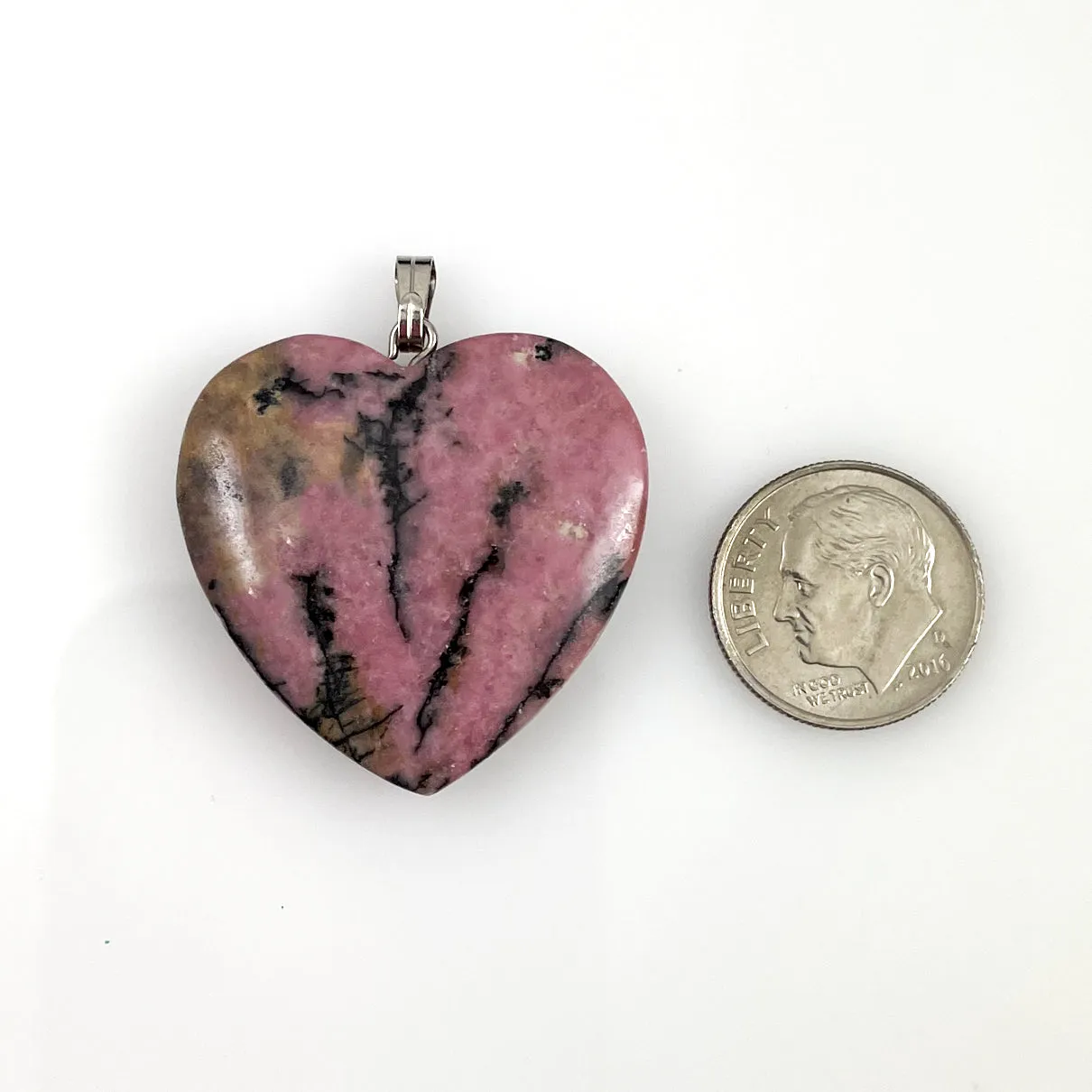 Rhodonite Gemstone Carved Pendant