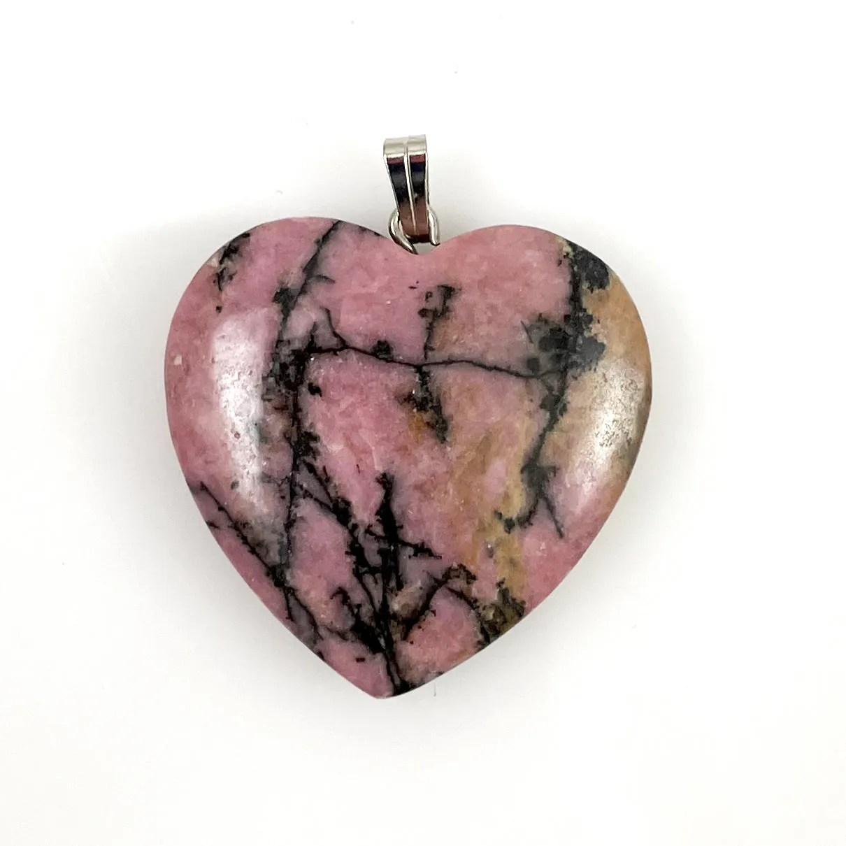 Rhodonite Gemstone Carved Pendant