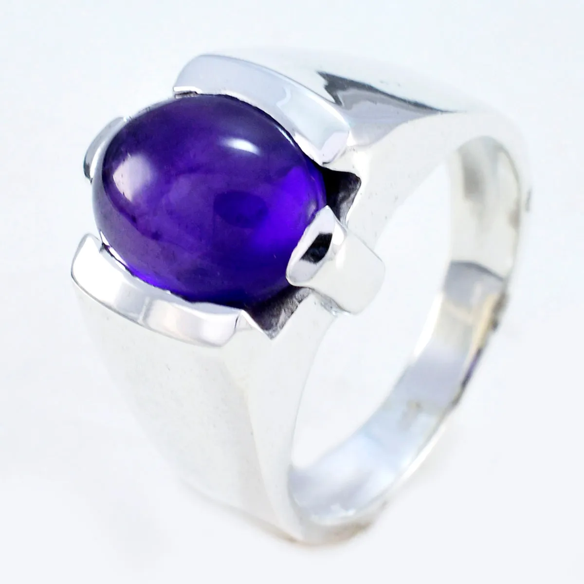 Riyo Cunning Gemstone Amethyst Sterling Silver Ring Best Jewelry