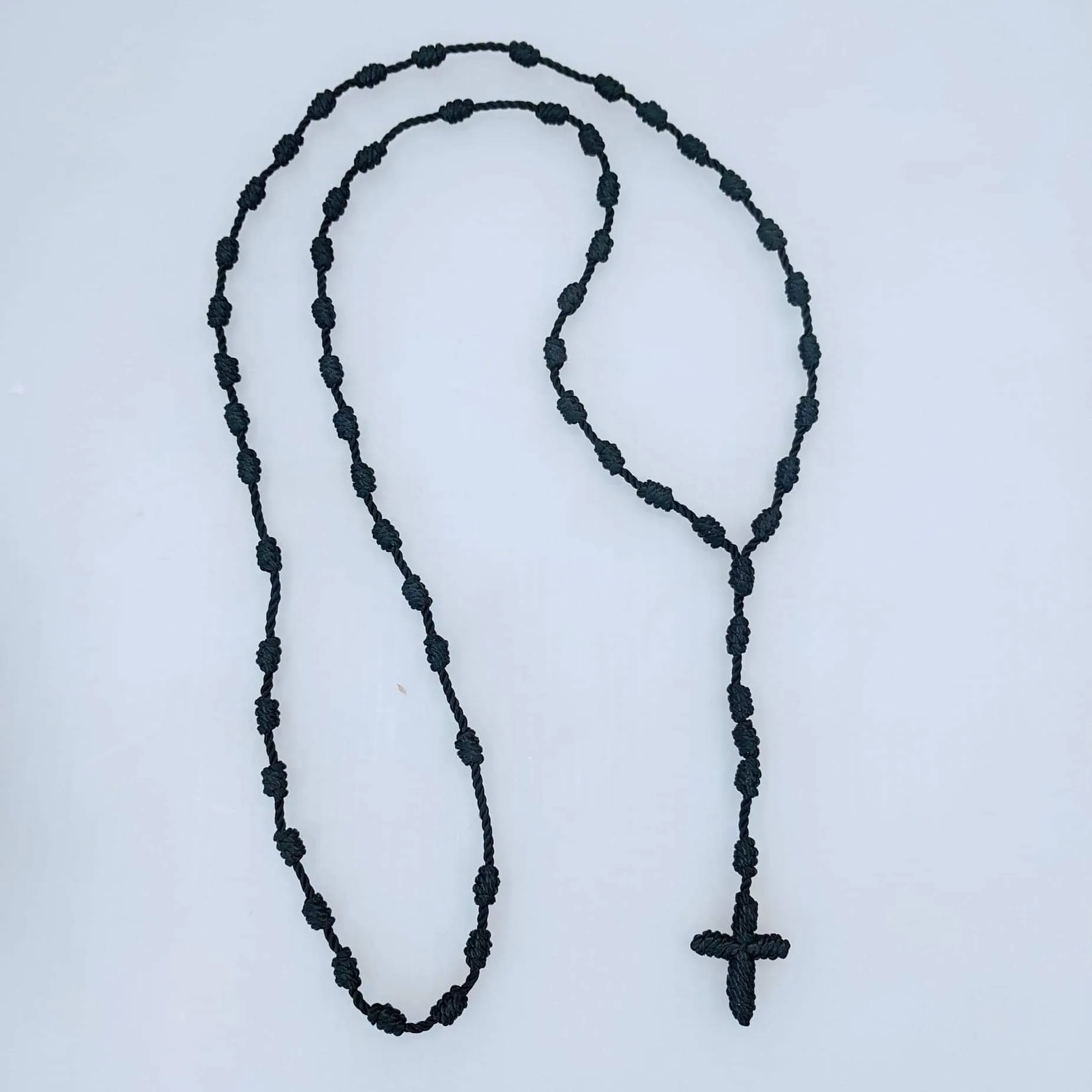 Rosary cross cord necklace   bracelet