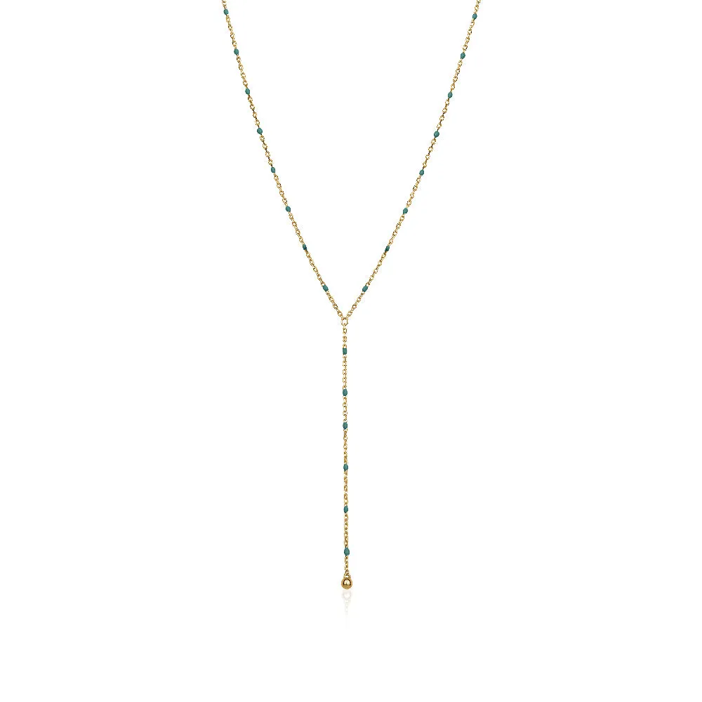 ROSARY LARIAT NECKLACE