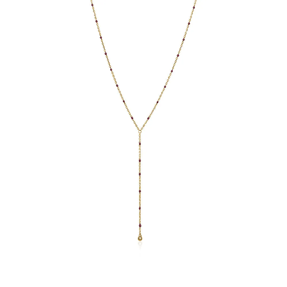 ROSARY LARIAT NECKLACE