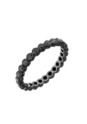 Sethi Couture Bezel 18KBG Black Diamond Eternity Band