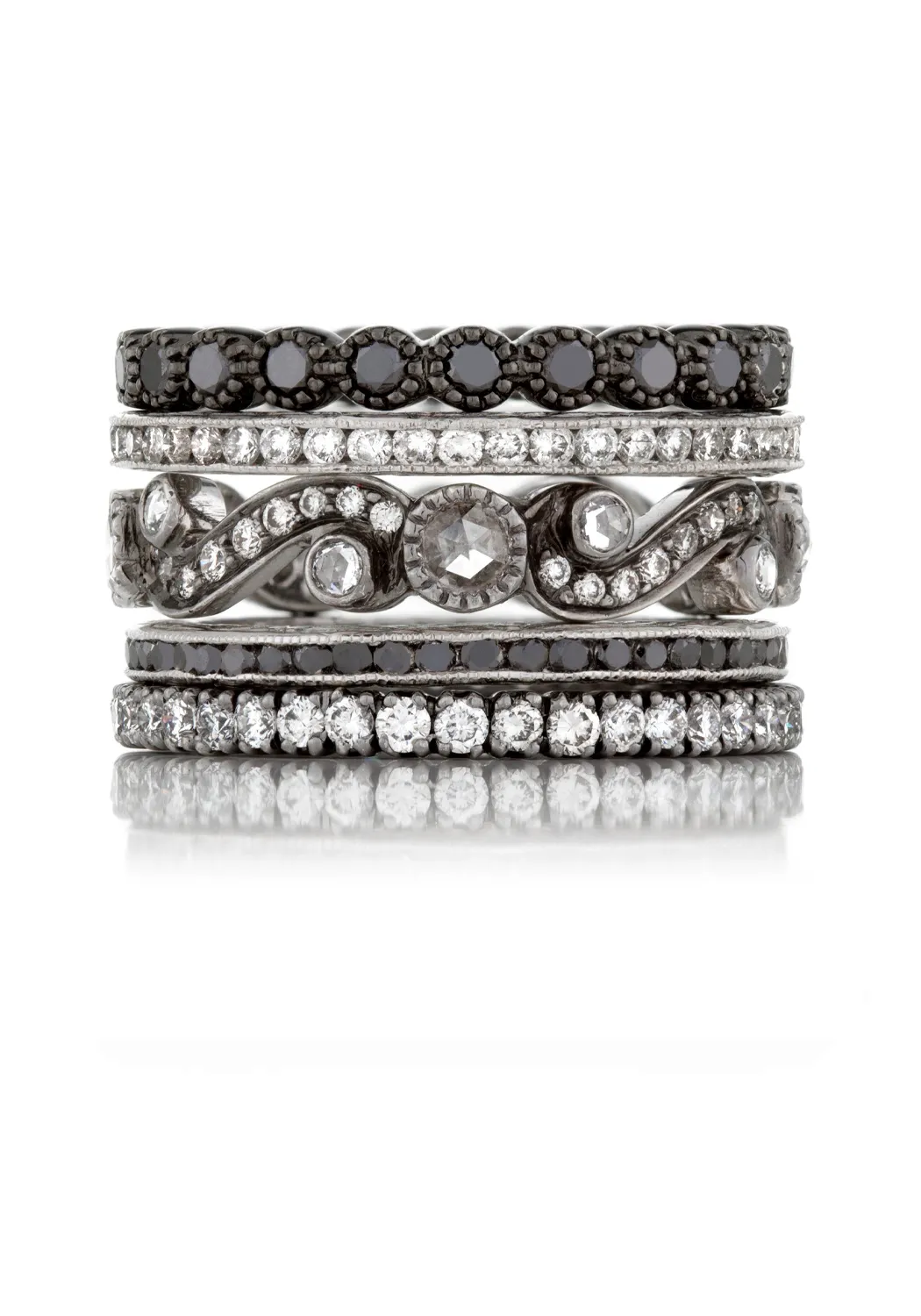 Sethi Couture Bezel 18KBG Black Diamond Eternity Band