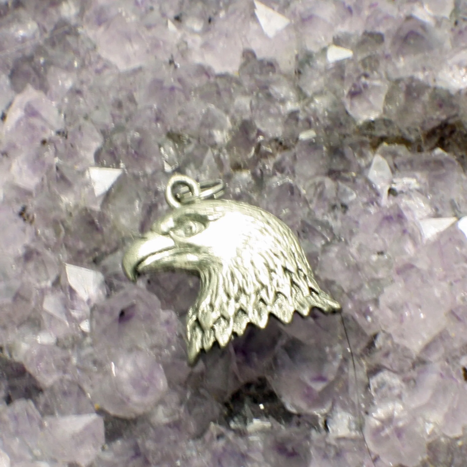 Silver Bald Eagle Pewter Pendant