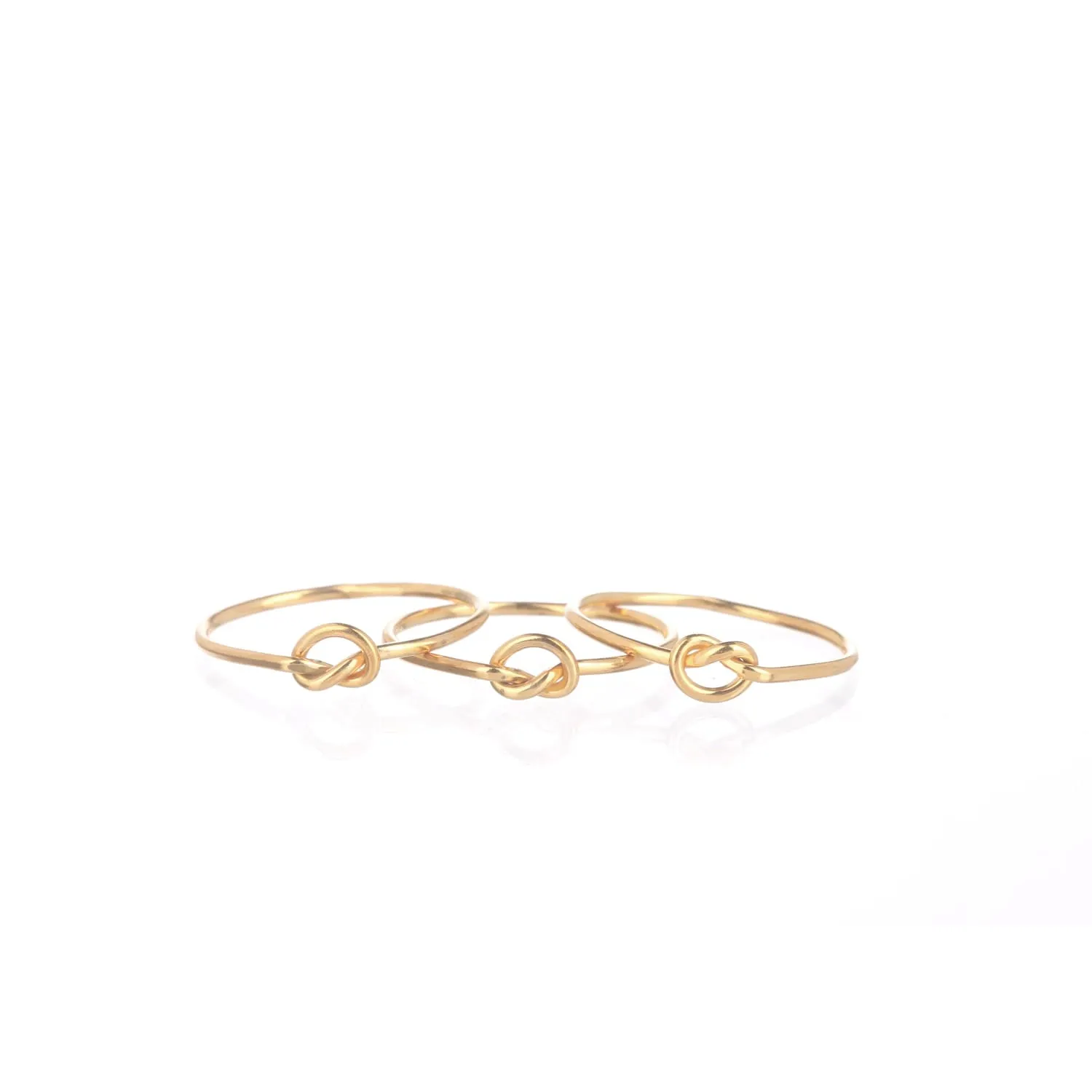 Single Love Knot Ring, 14k Yellow Gold Filled Valentines Day