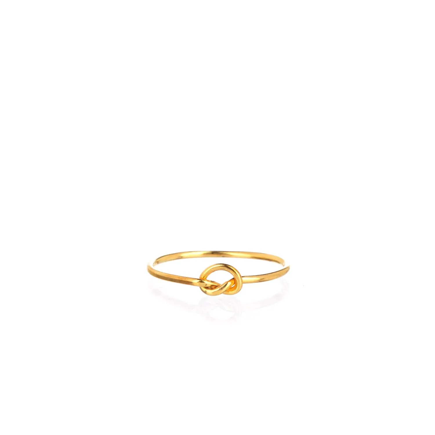 Single Love Knot Ring, 14k Yellow Gold Filled Valentines Day