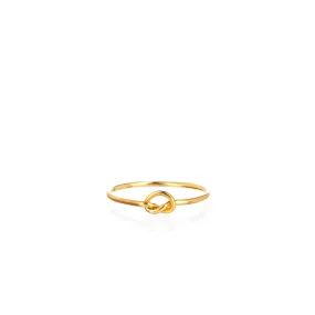 Single Love Knot Ring, 14k Yellow Gold Filled Valentines Day