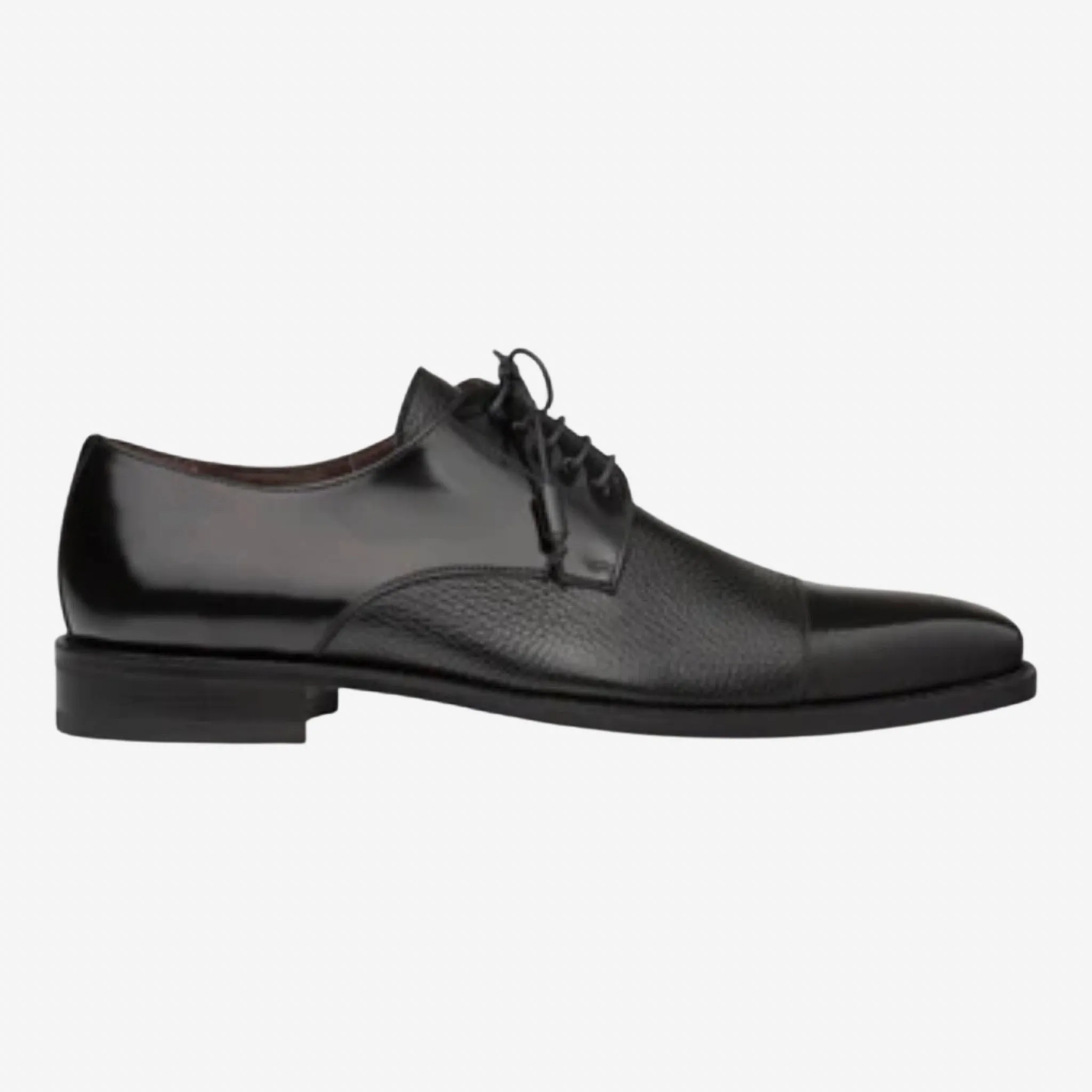 Soka Deerskin and Calfskin Cap-toe Oxfords