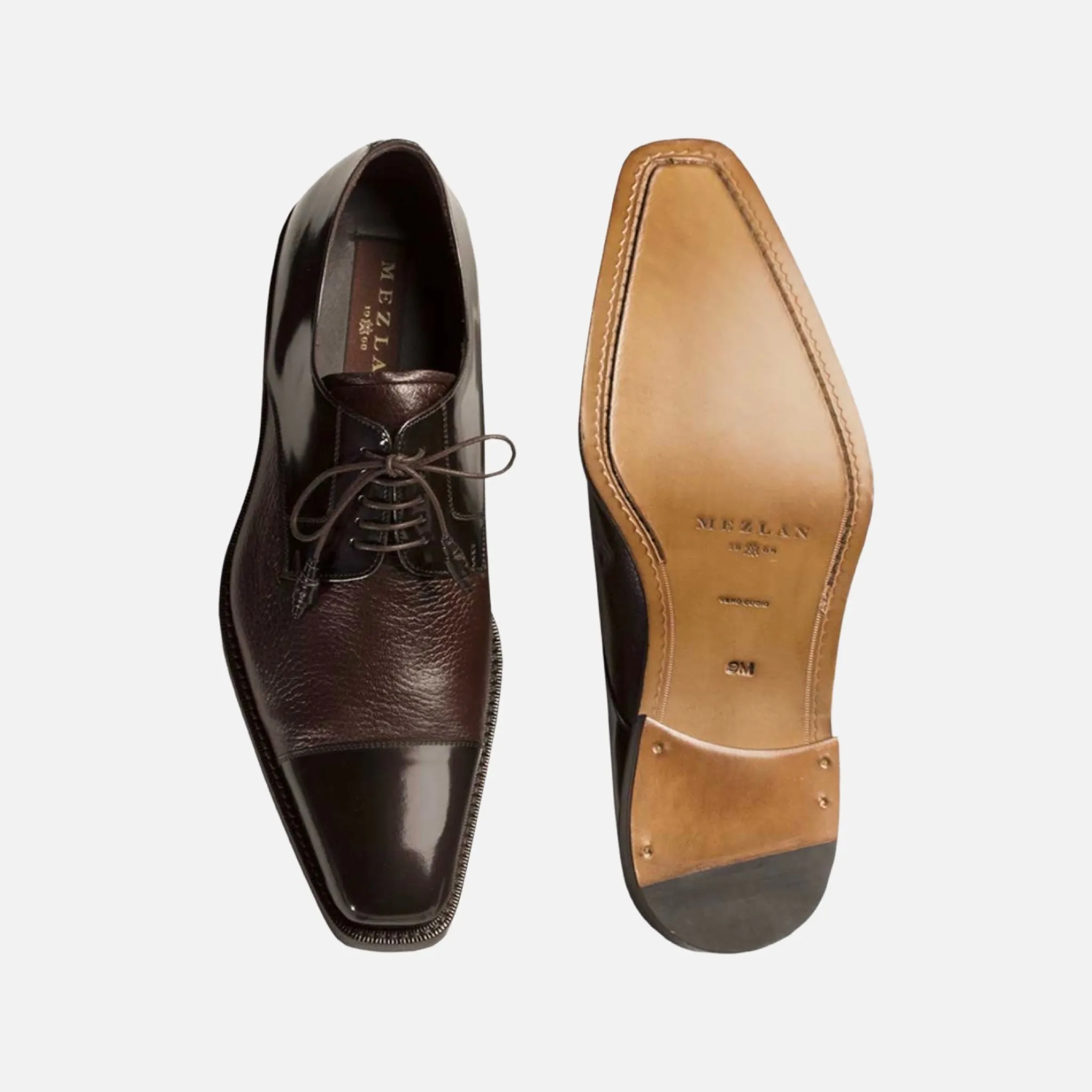 Soka Deerskin and Calfskin Cap-toe Oxfords