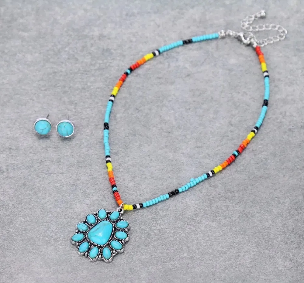 Squash turquoise CHOKER