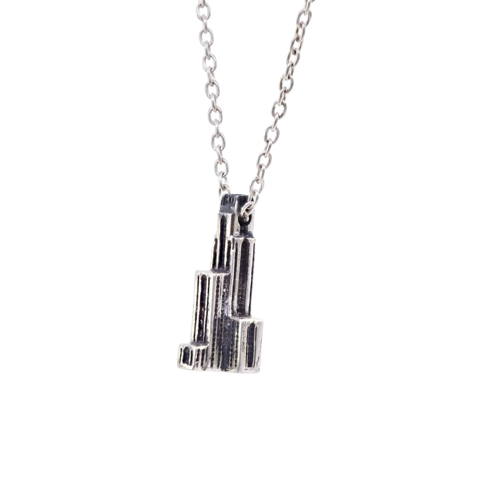 Elegant Sterling Silver Cathedral of Learning Pendant