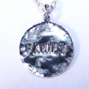 Sterling Silver necklace for woman engraved Family