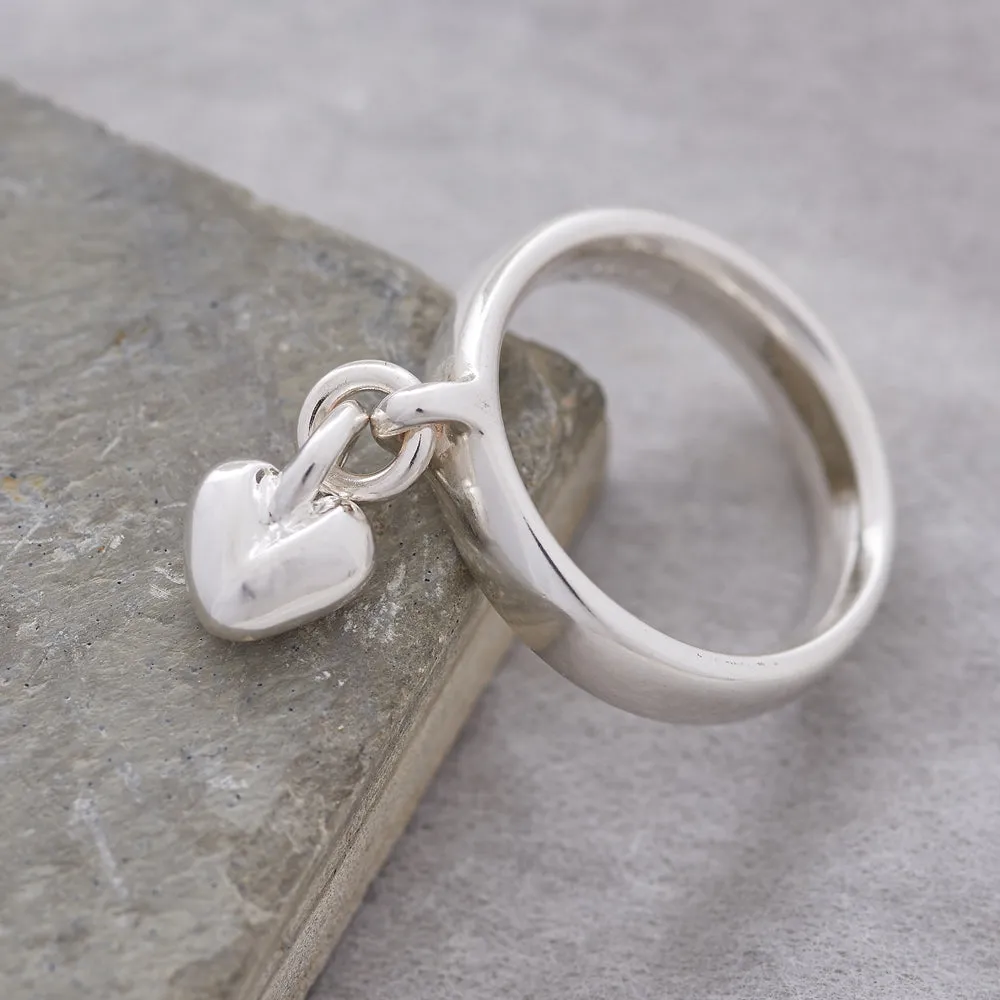 Sweetheart Silver Charm Ring