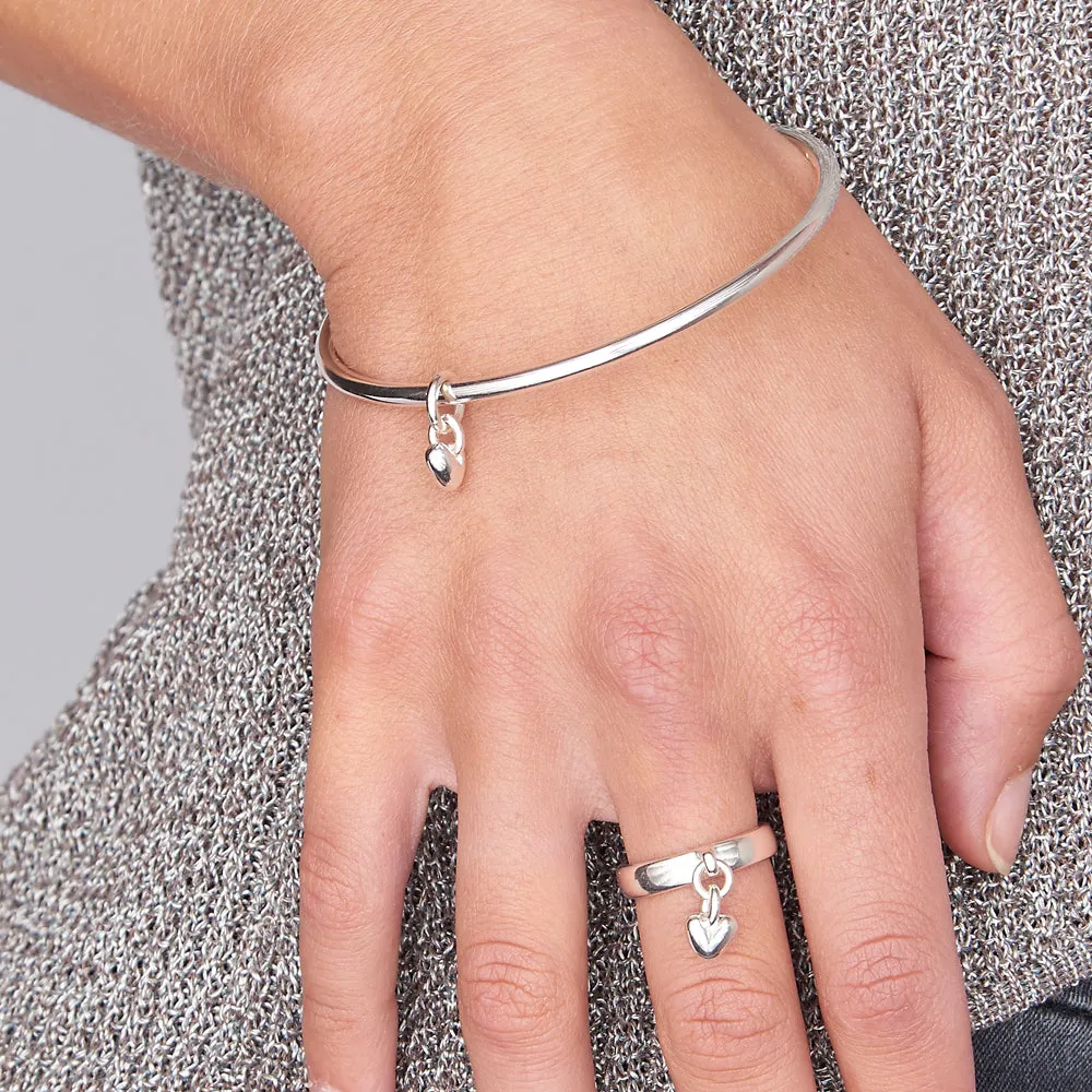 Sweetheart Silver Charm Ring