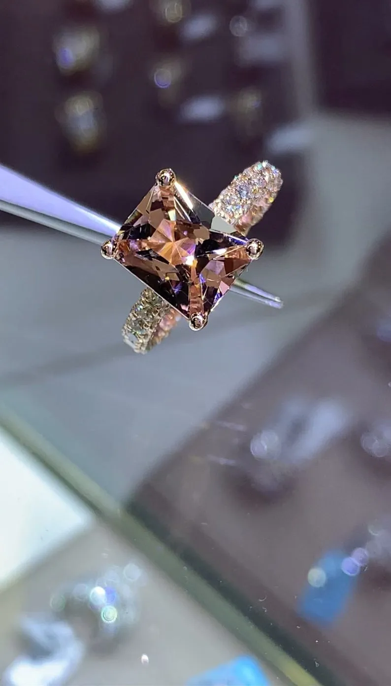 The Gabriella Ring with 2.50 Carat Morganite