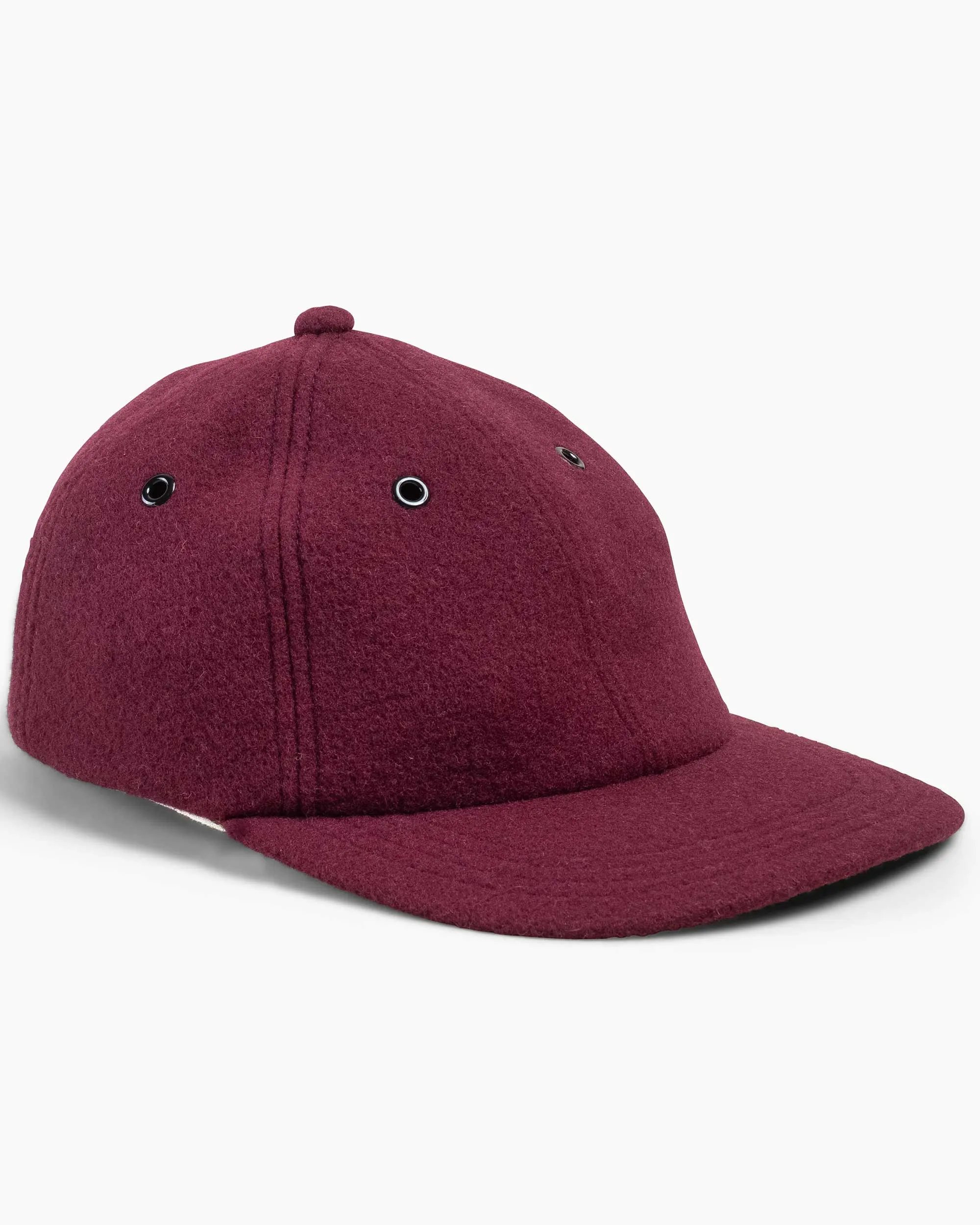 The Real McCoy's MA22105 Wool Baseball Cap Burgundy