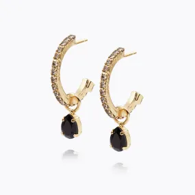 Tracy Loop Earrings / Jet