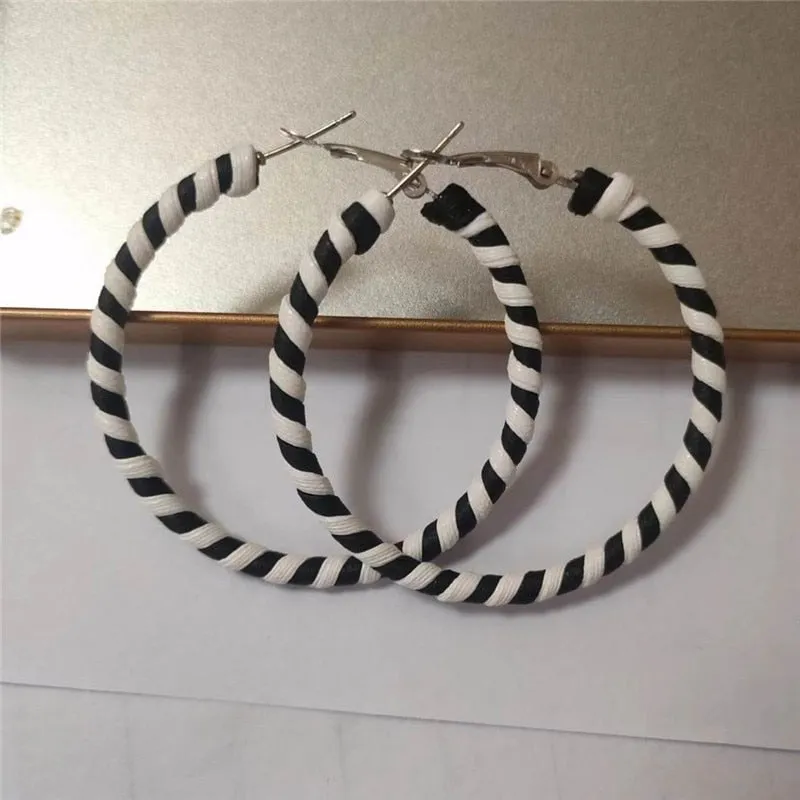 Trendy Enamel Unique Big Hoops