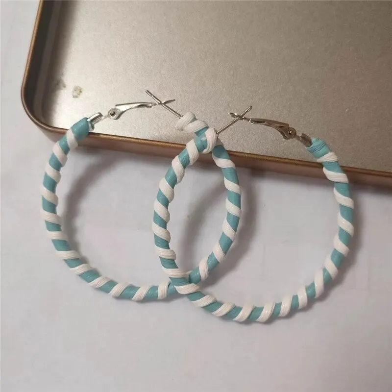 Trendy Enamel Unique Big Hoops