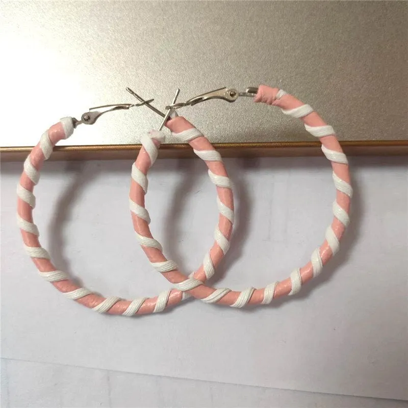 Trendy Enamel Unique Big Hoops