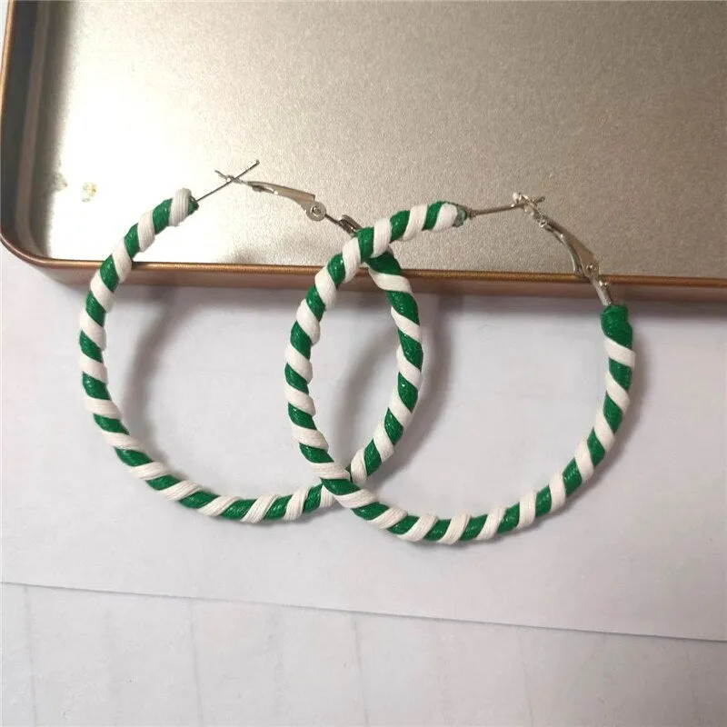 Trendy Enamel Unique Big Hoops