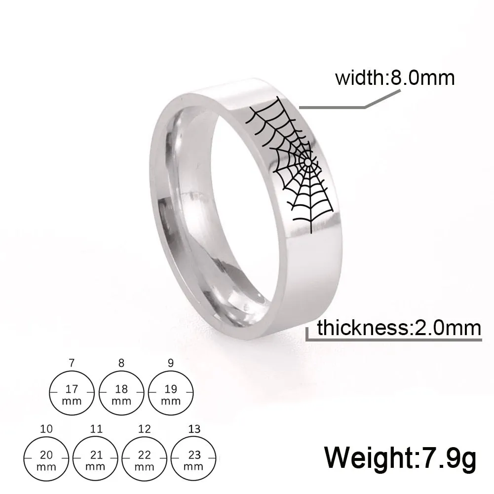 Unique Spider Web Rings