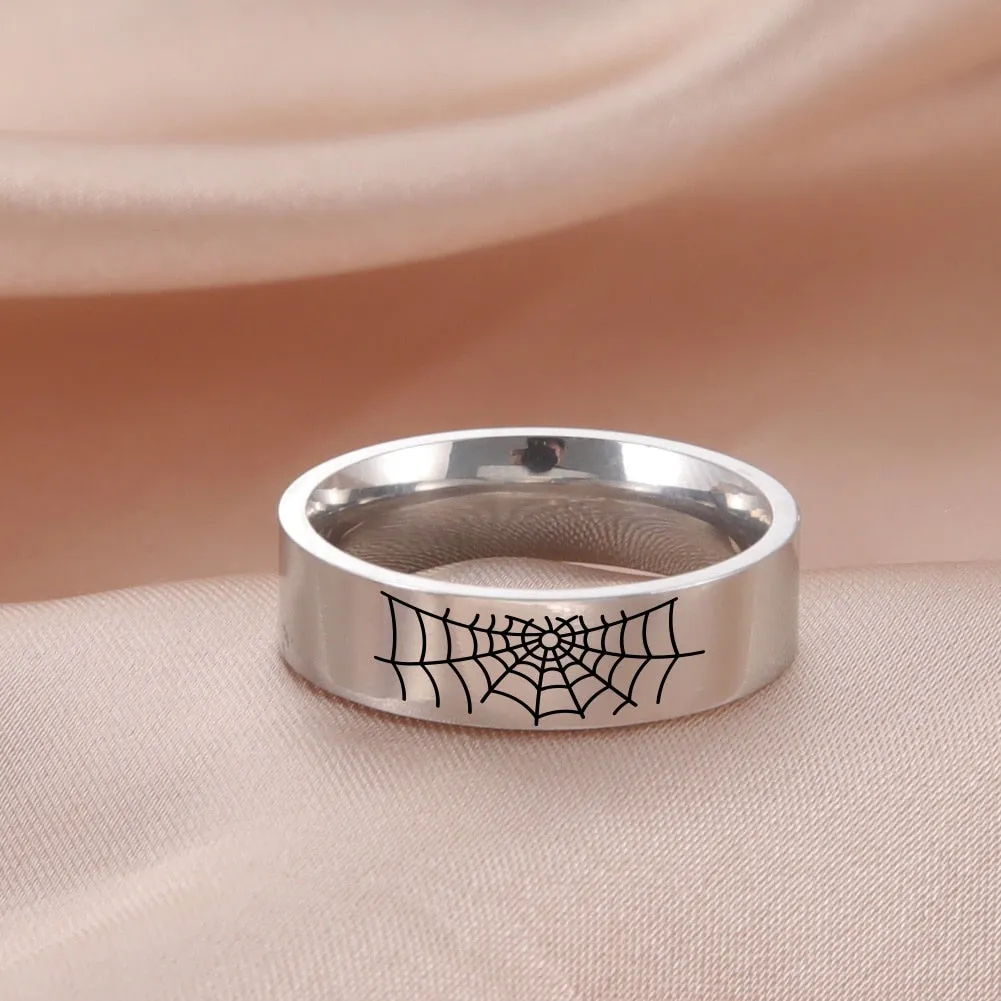 Unique Spider Web Rings