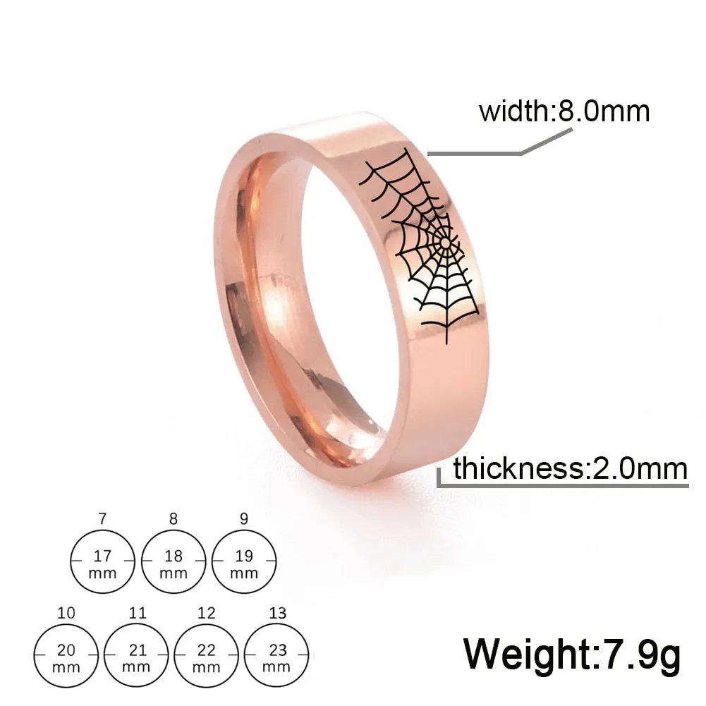 Unique Spider Web Rings