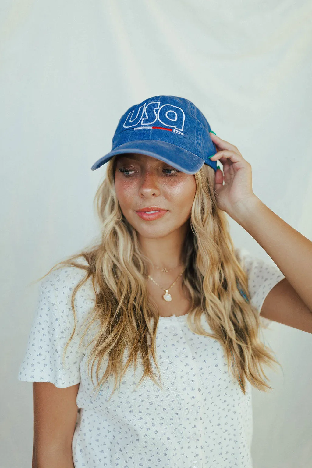 *USA Hat in Denim Blue